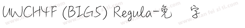 UWCH4F (BIG5) Regula字体转换